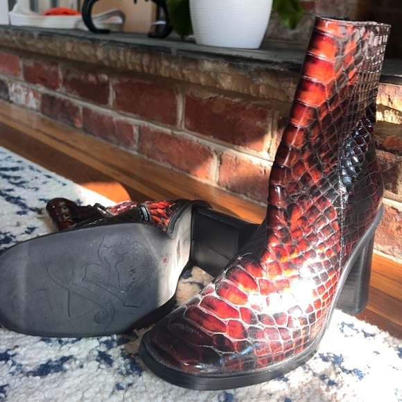 Free People Croc Embossed Bootie - Picture 2 of 5